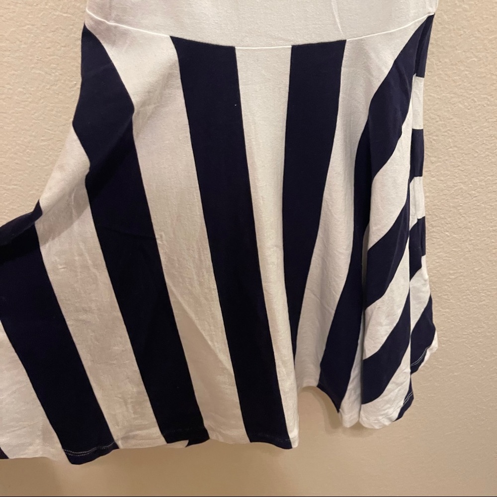 H&M Divided Navy & White Stripe Asymmetric Dress - Picture 3 of 10